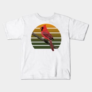 jz.birds Northern Cardinal Bird Art Kids T-Shirt